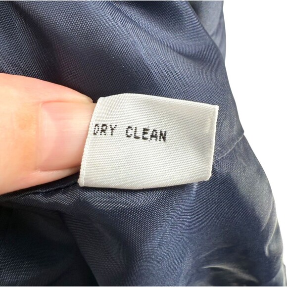 VTG Talbots Shell Tank Top 12W PETITE Navy Blue Shimmer Evening Lined Side Zip - Picture 15 of 15